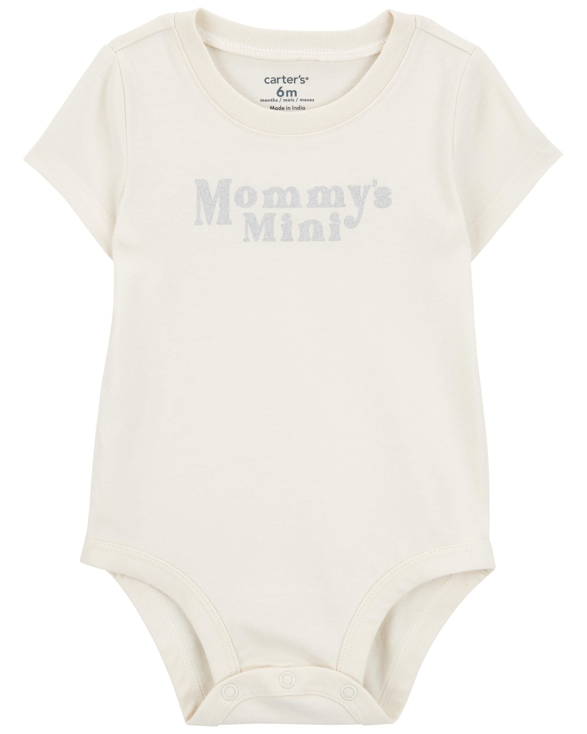 Baby "Mommy's Mini" Short-Sleeve Bodysuit - Cream