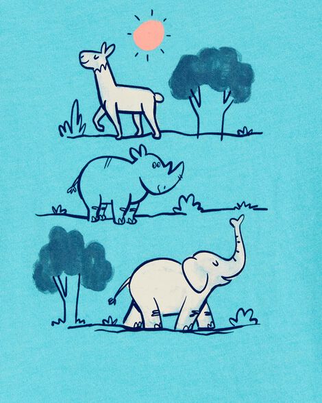  Product image 2 of Toddler Zoo Animals Short-Sleeve Graphic Tee - Blue