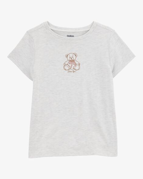  Product image 1 of Kid Teddy Bear Short-Sleeve Graphic Tee - Grey