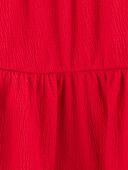 Red - Toddler Textured Knit Tank  Button-Front Dress - Red, Selected