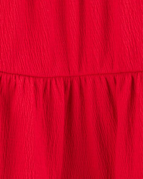  Product image 3 of Toddler Textured Knit Tank  Button-Front Dress - Red