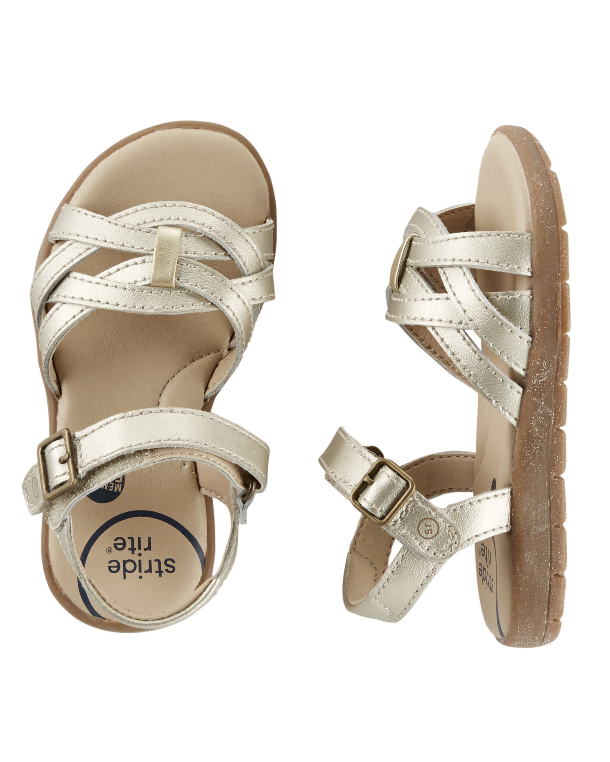 stride rite millie sandal gold