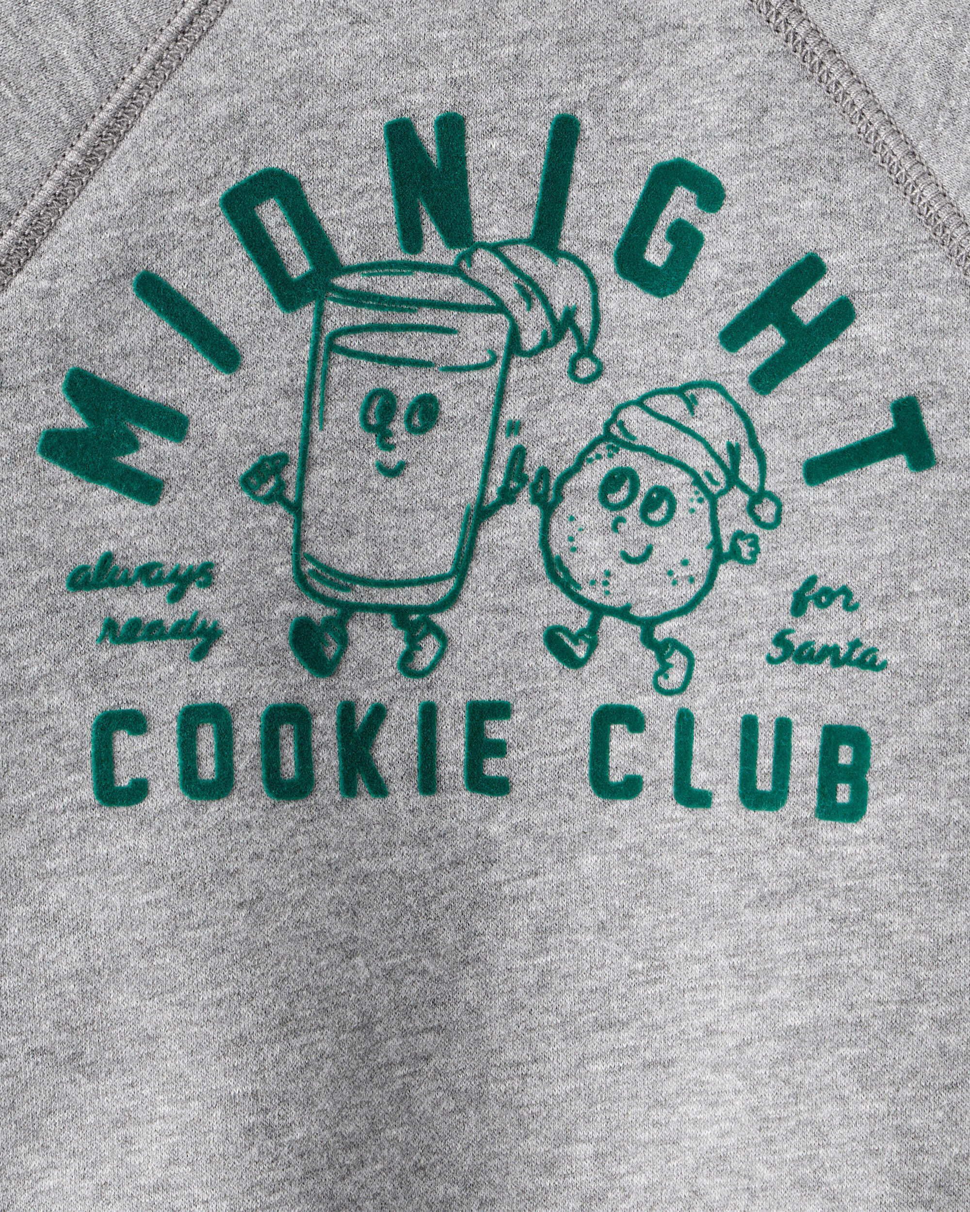 Baby Boy Midnight Cookie Club Long-Sleeve Pullover Sweatshirt - Grey