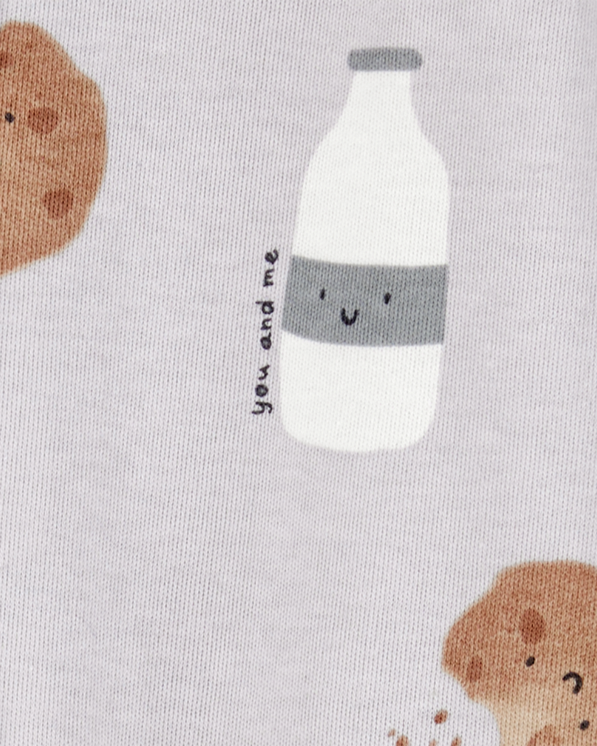 Baby Milk & Cookies 2-Way Zip Cotton Sleep & Play Pajamas