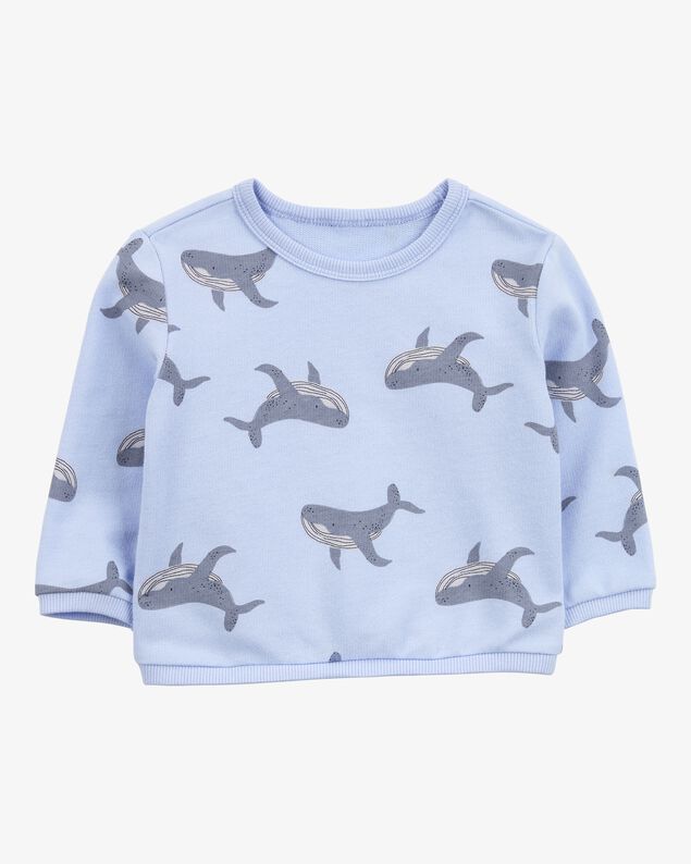 Product image 1 of Baby Whale Pullover Sweatshirt - Blue