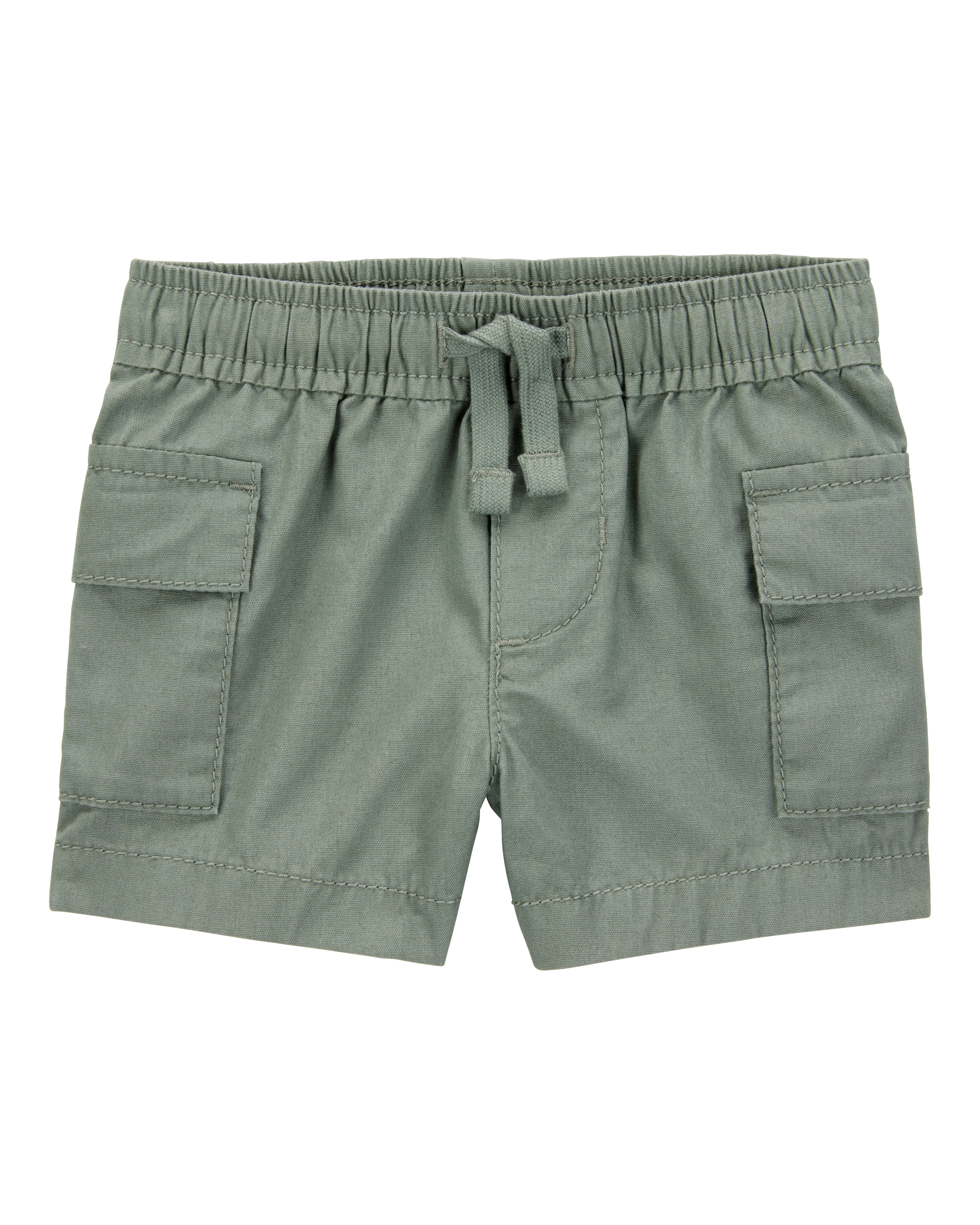 Baby Cargo Drawstring Shorts - Green