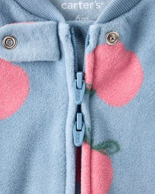 Product image 2 of Baby Girl Apple Print Loose Fit Long-Sleeve Sleep & Play - Blue