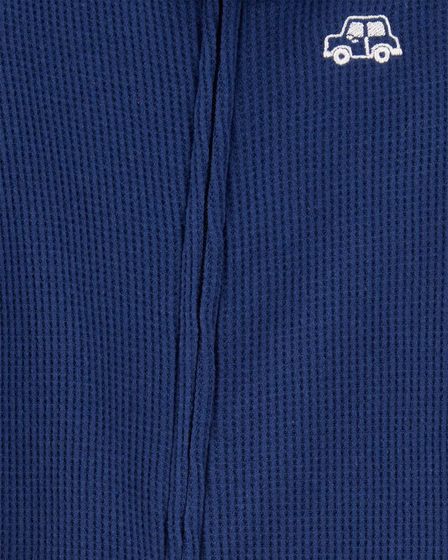 Product image 2 of Toddler Boy Car Waffle Knit Footie 1-Piece Pajamas - Navy