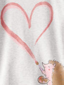 Toddler Girl Unicorn Print 100% Cotton Long-Sleeve 4-Piece Pajamas - Purple
