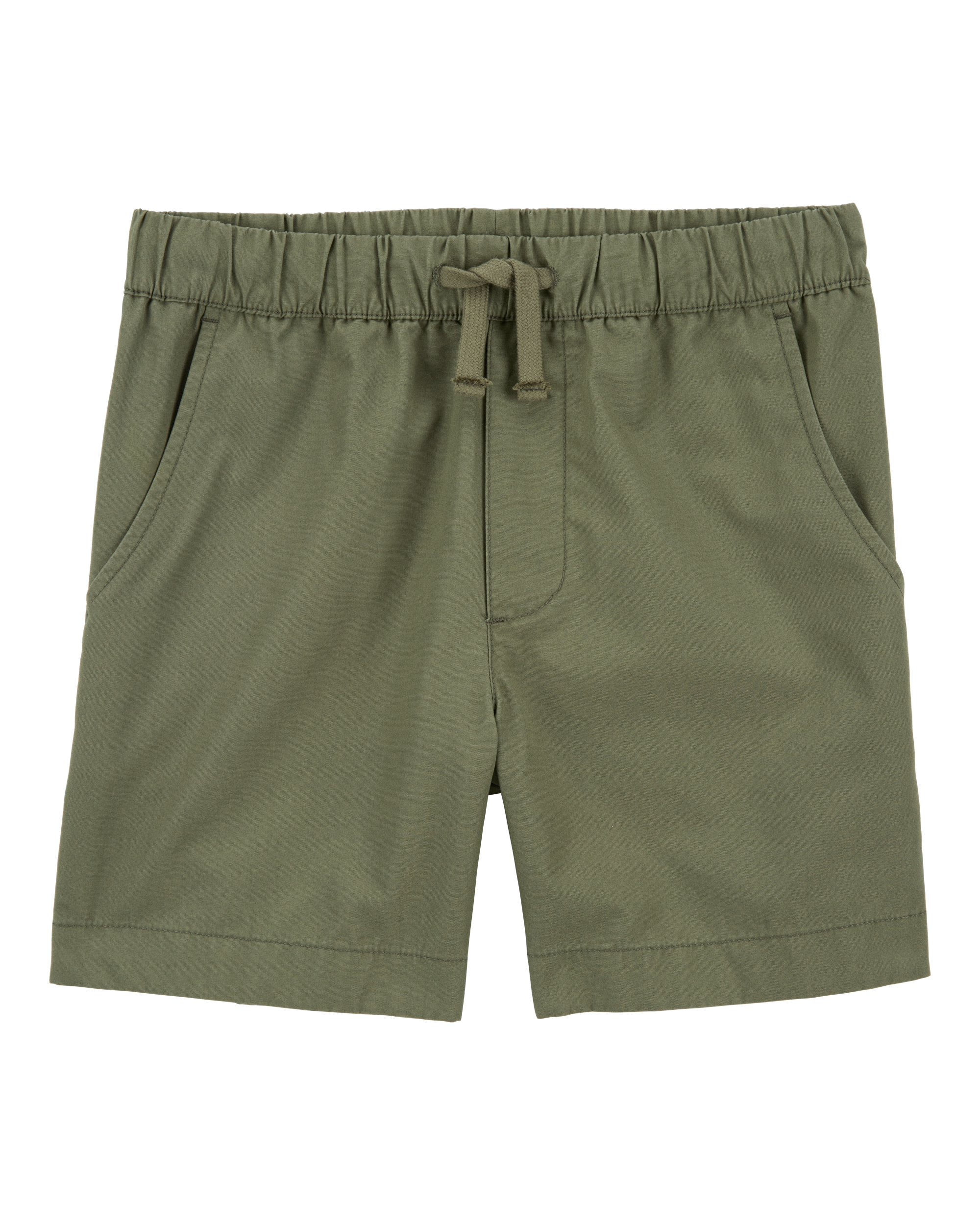 Boys Pull-On Poplin Shorts - Olive