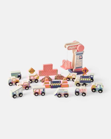 construction wooden activity toy set