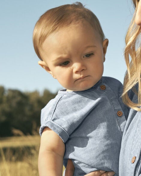  Product image 4 of Baby Organic Cotton Chambray Jumpsuit