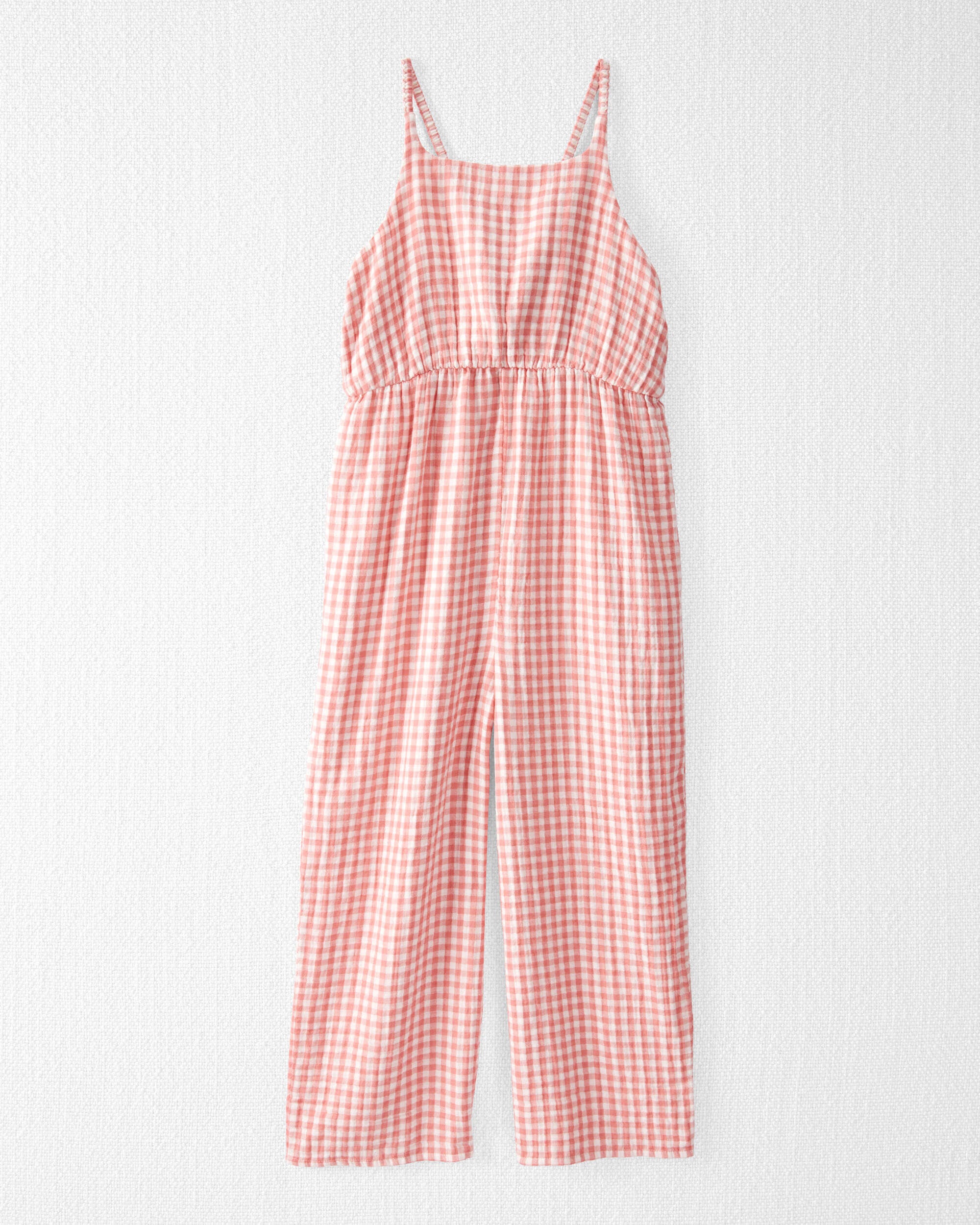 日本未入荷 Kid Planet Little - Jumpsuit Gingham Gauze Cotton Organic パンツ