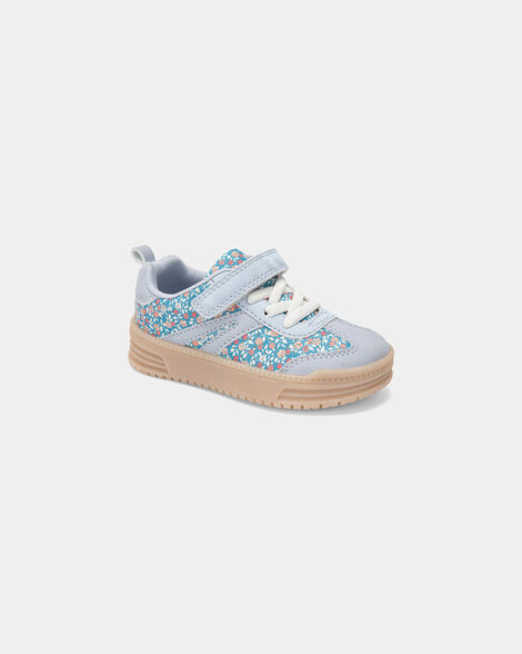 toddler girl floral casual shoes - blue