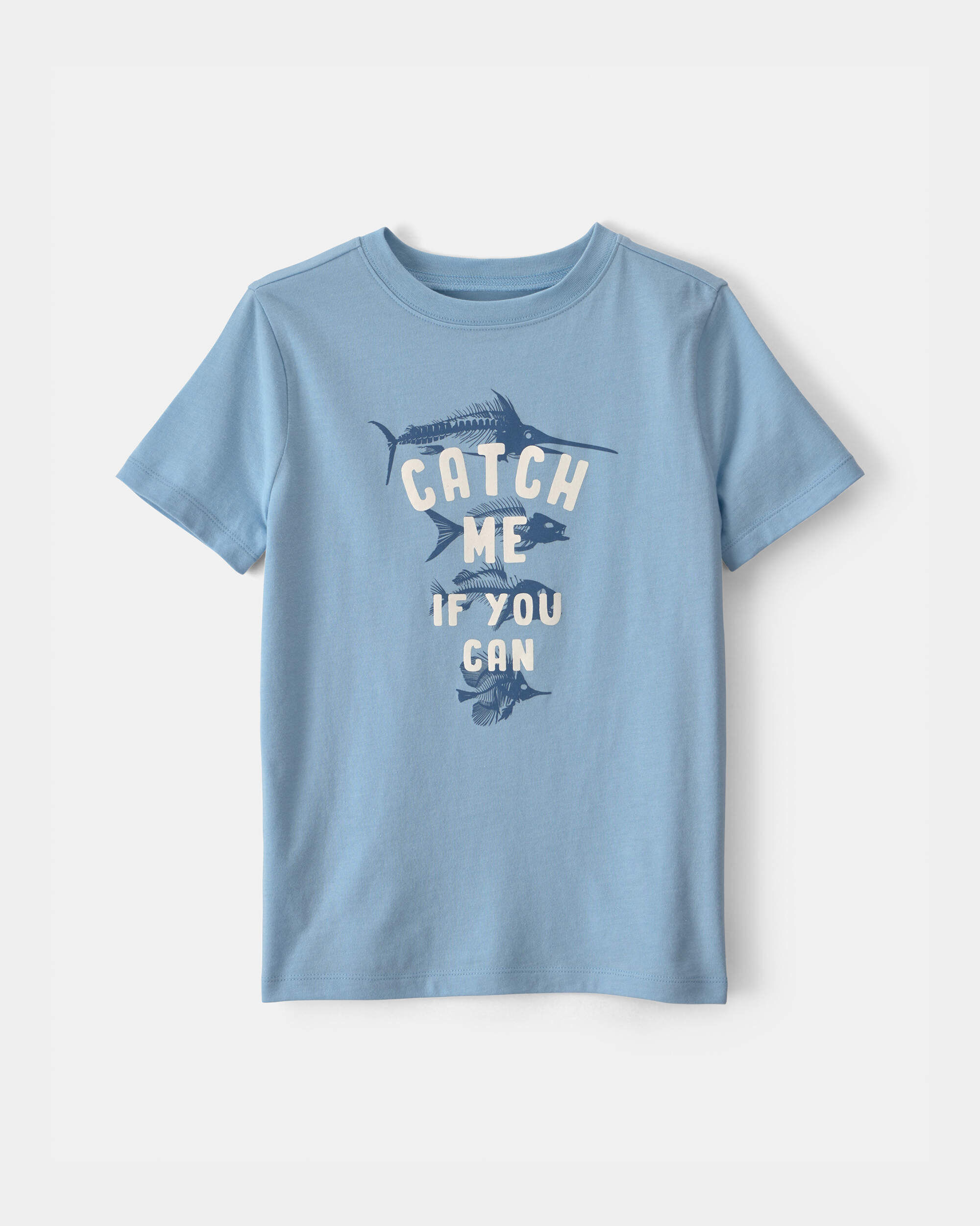 Carters boys fish graphic tee L Blue 7$