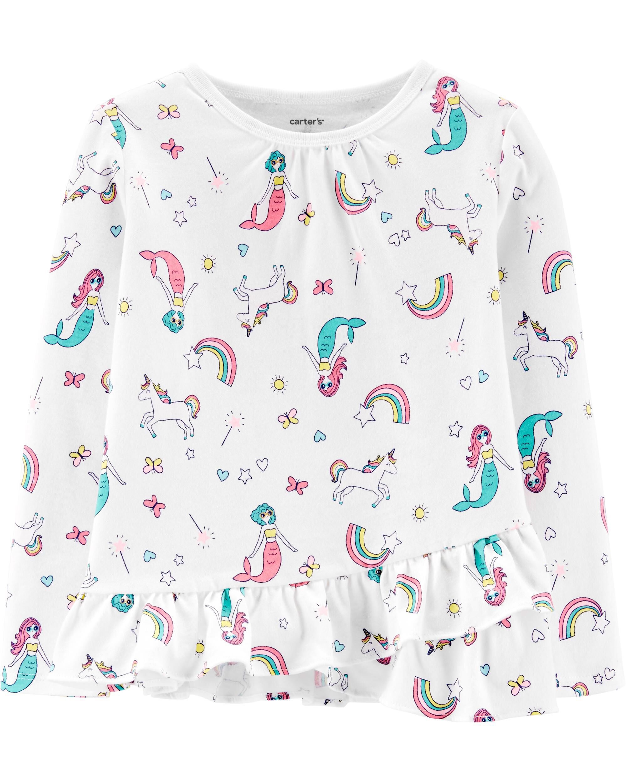 *CLEARANCE* Mermaids & Unicorns Ruffle Jersey Tee