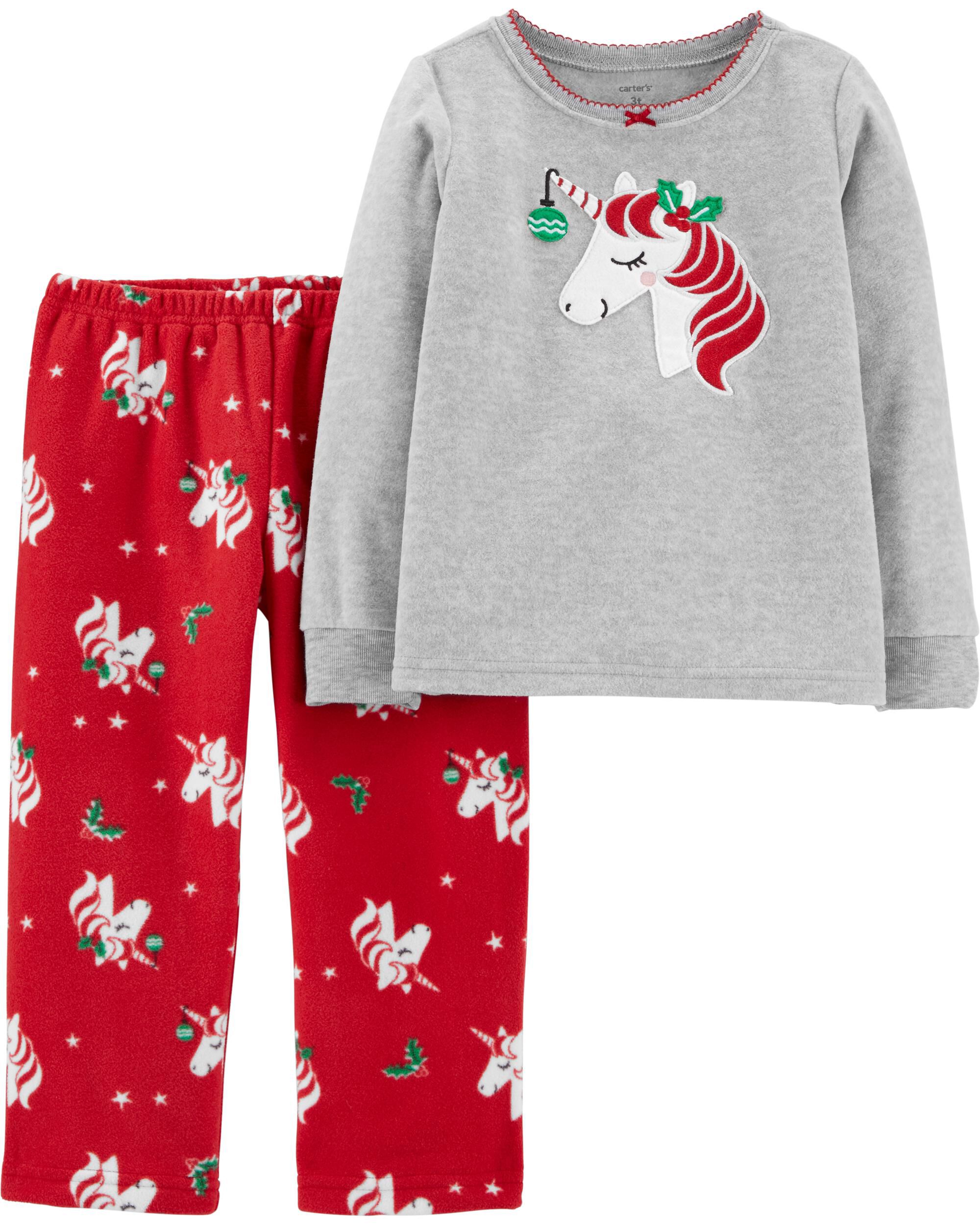 carters christmas fleece pajamas