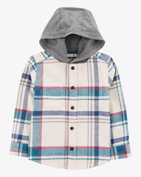  Product image 1 of Toddler Plaid Button-Front Shacket
