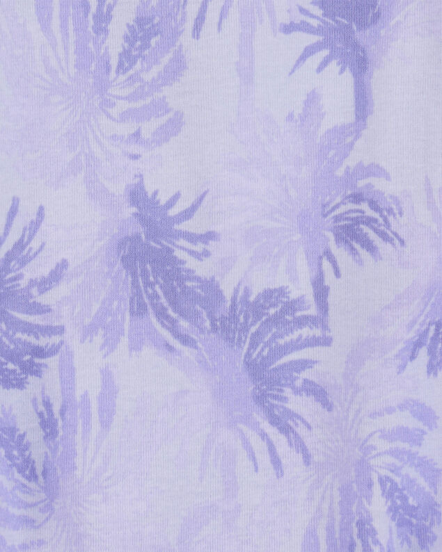 Product image 2 of Kid Tropical Print Ribbed Tank Top - Purple