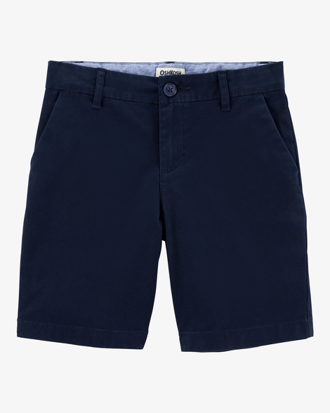 Girls Stretch Chino Shorts - Navy