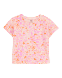 Kid Floral Short-Sleeve Tee - Pink