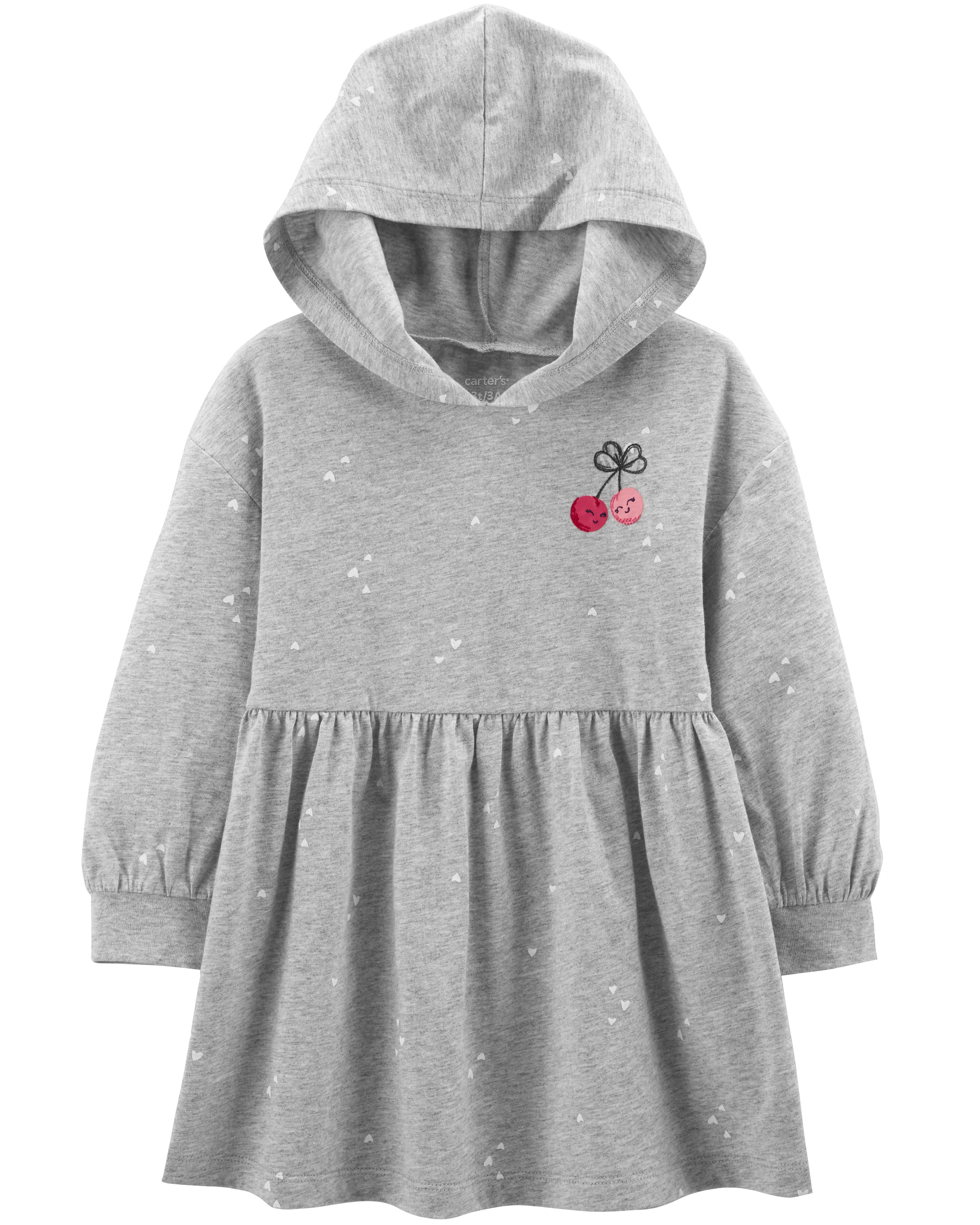 hooded jersey dress