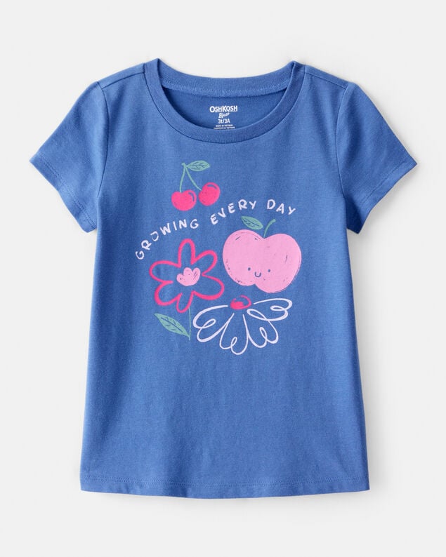 Product image 1 of Toddler Girl Growing Every Day Short-Sleeve Graphic Tee - Blue