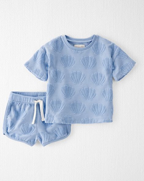 Baby Girl 2-Piece Seashell-Print Made with Organic Cotton