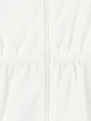 White - Toddler Hooded Terry Cloth Swim Cover-Up Dress - White, Selected