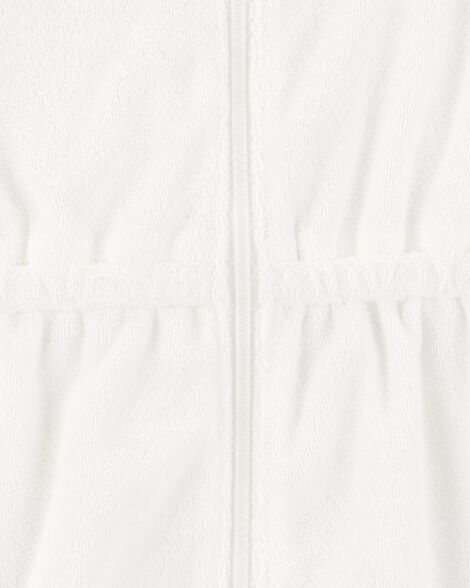  Product image 2 of Toddler Hooded Terry Cloth Swim Cover-Up Dress - White