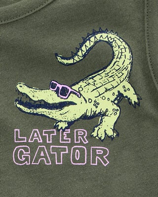 Product image 2 of Baby Alligator Graphic Tank - Green