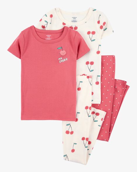 Product image 1 of Kid 4-Piece Cherry Cotton Pajamas