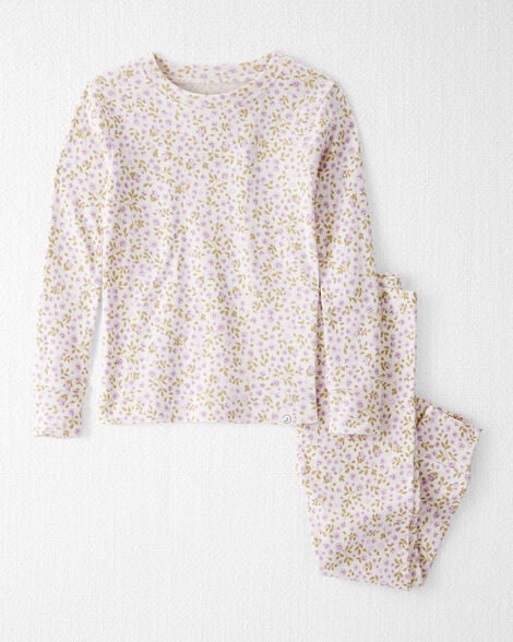 Toddler Girl Organic Cotton  Pajamas in Botanic Muse Print