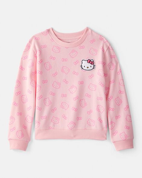 girls hello kitty® pullover sweatshirt - pink