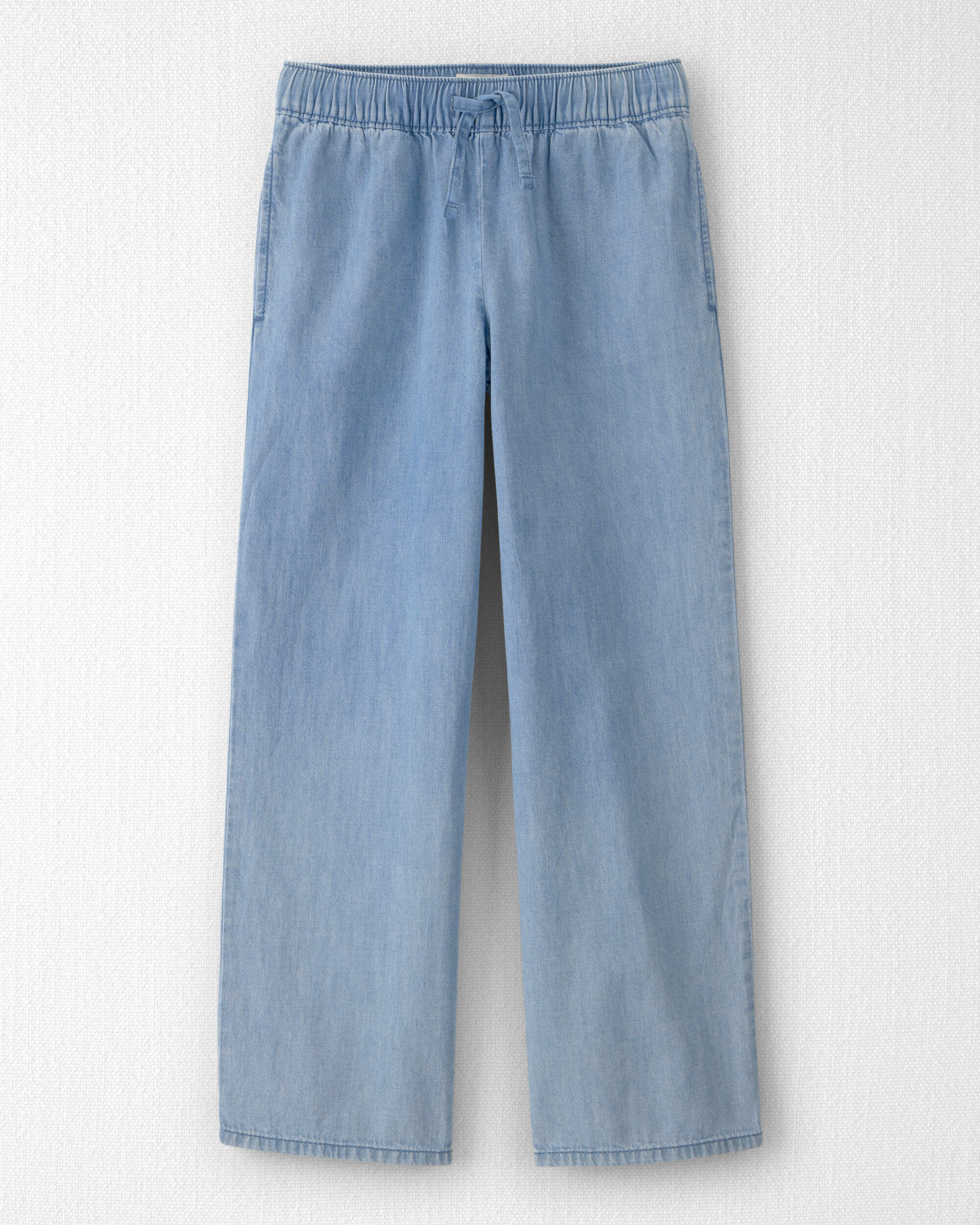 Little Planet Girls Organic Cotton Chambray Pants 6 Spring Ozone Wash
