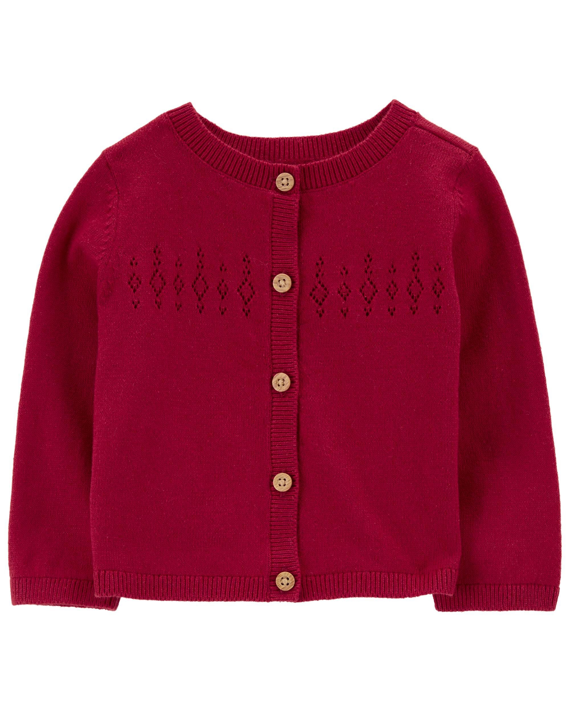 Red baby girl cardigan discount