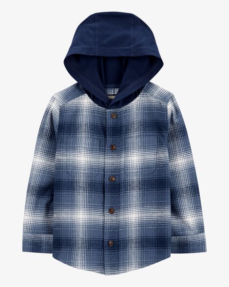  Product image 1 of Toddler Plaid Button-Front Shacket
