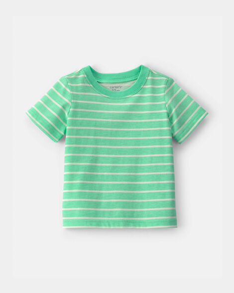 baby striped tee - green