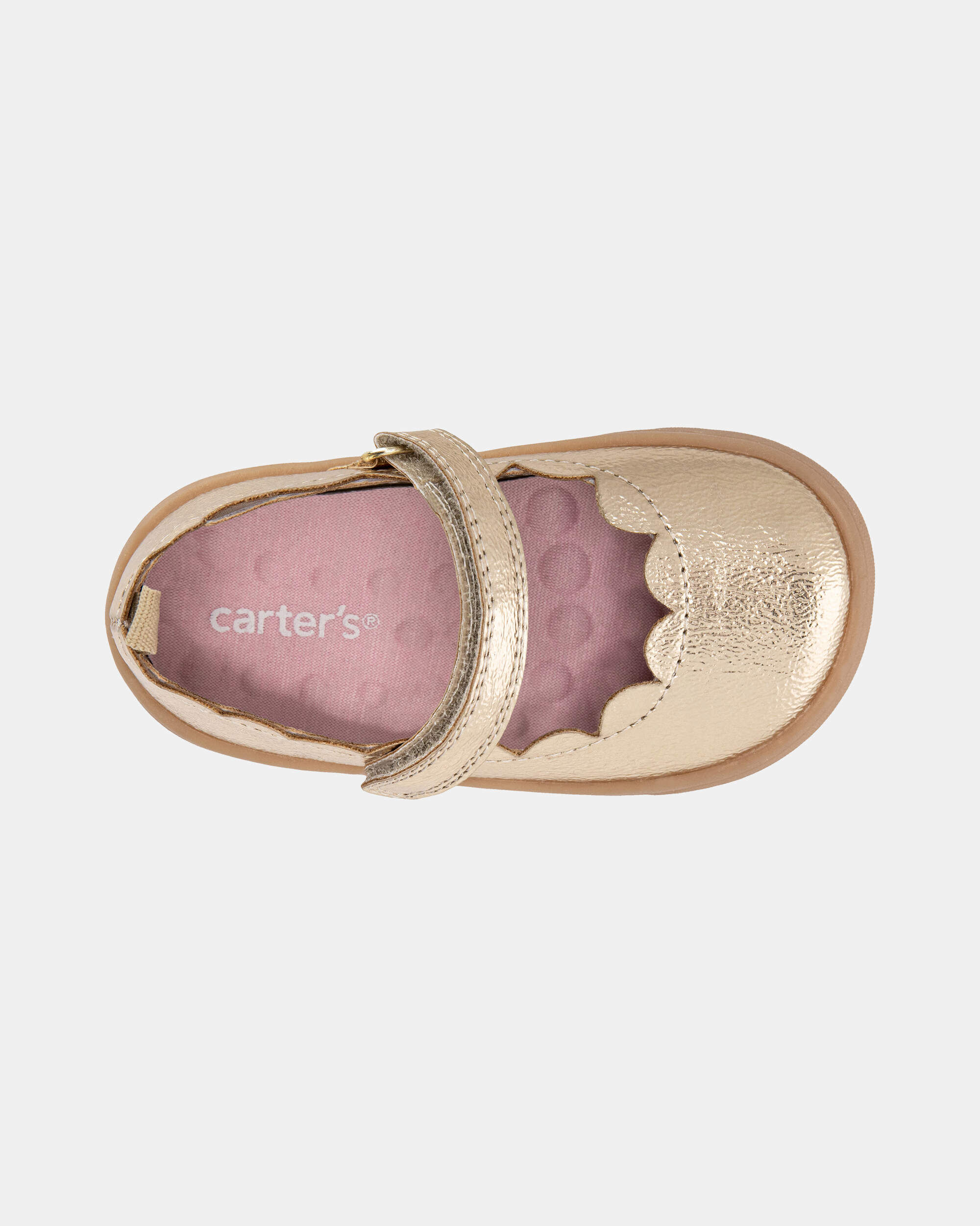 ninaページ Baby Girl Every Step® First Walker Shiny Dress Shoes - Gold