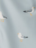 Seagull Print - Baby Recycled 1-Piece Rashguard Swimsuit, Selected