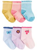 Multi - Baby 6-Pack Booties, Selected