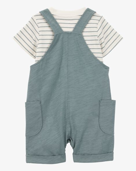  Product image 2 of Baby 3-Piece Striped Shortall Set - Blue