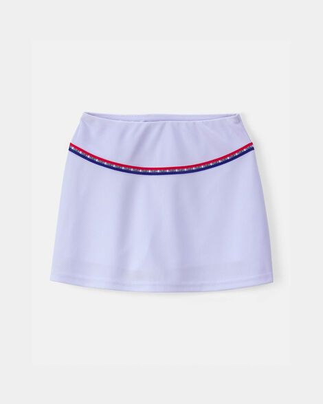 girls umbro france active skort - blue/red/white