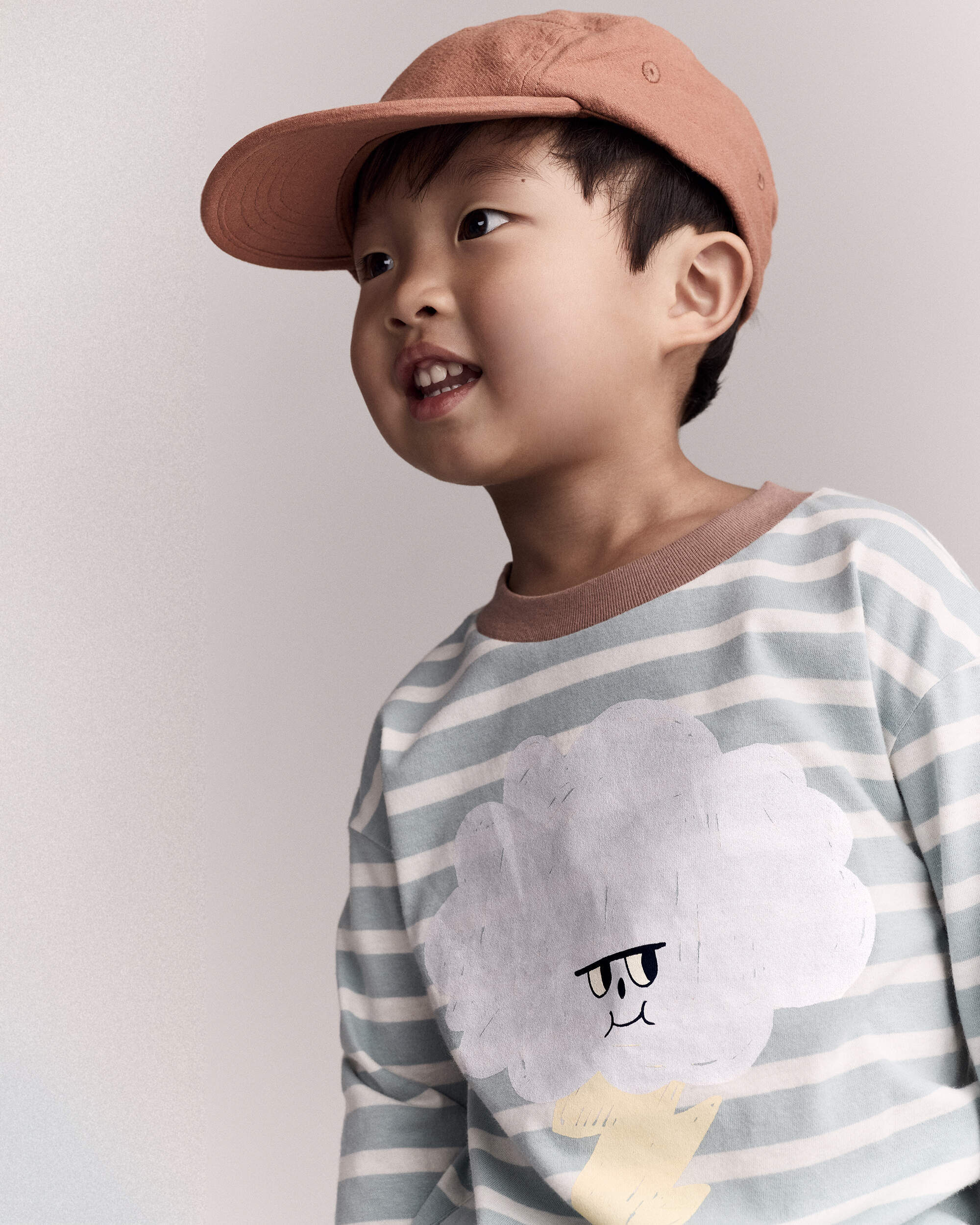 Otter Avenue Toddler Striped Storm Long-Sleeve Relaxed Graphic Tee - Teal 12M Multi 10$