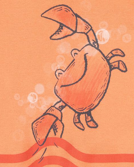 Product image 3 of Toddler 4-Piece Beach Crab 100% Snug Fit Cotton Pajamas - Orange