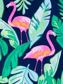 Multi - Toddler 3-Piece Tropical Flamingo Print Rashguard Swim Set, Selected