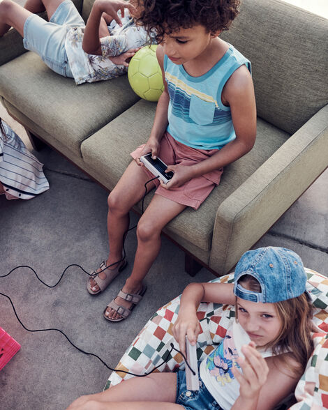 Product image 4 of Kid Iconic Denim Short - Blue Ozone Wash
