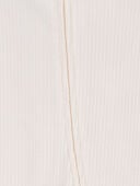 Ivory - Baby Zip-Up Ribbed Sleep & Play Pajamas - Ivory, Selected