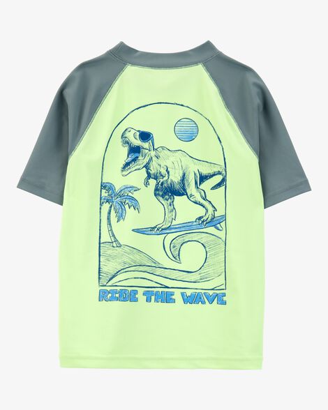  Product image 3 of Kid 2-Piece Dinosaur Rashguard & Swim Trunk Set