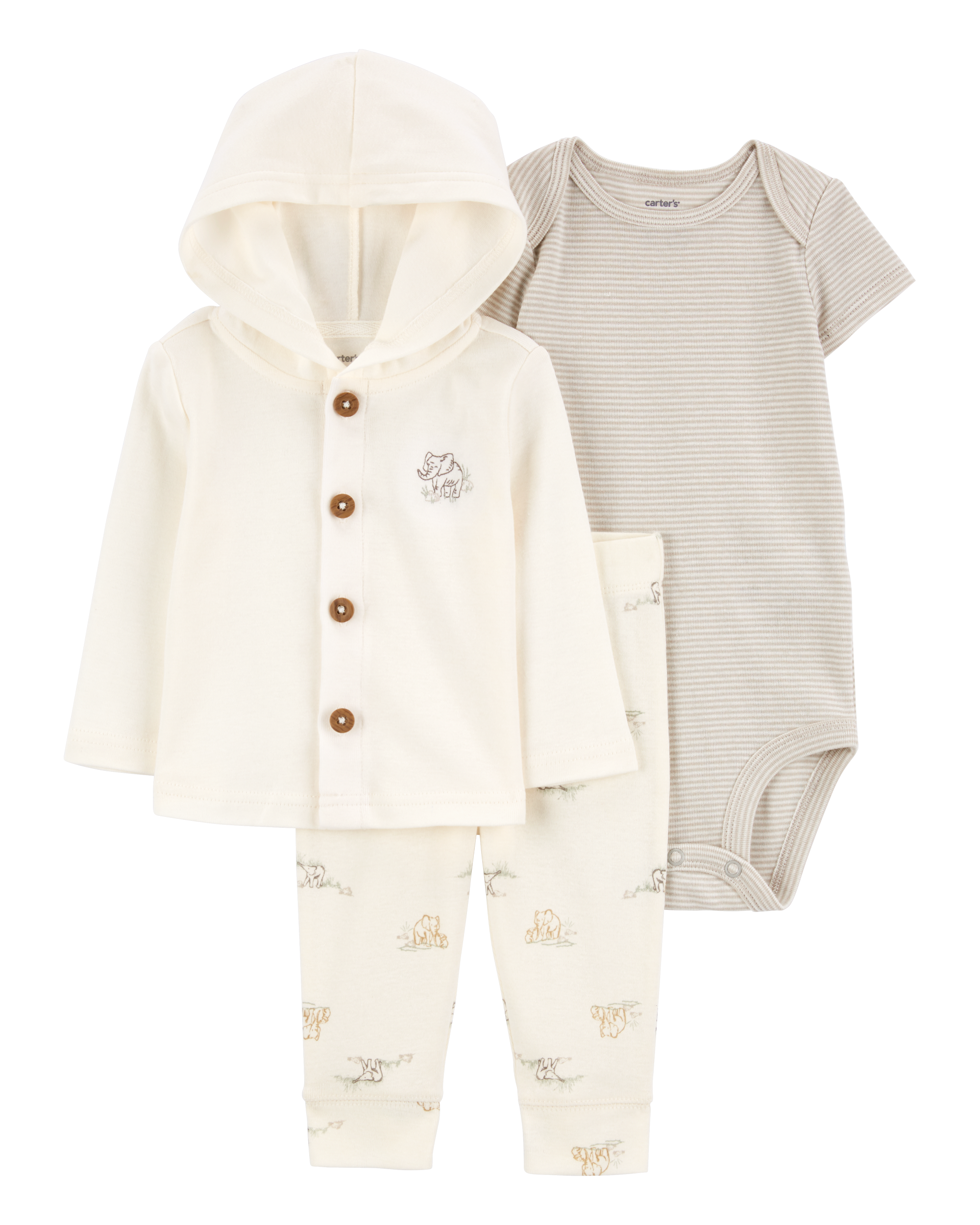 Baby 3-Piece Elephant Little Jacket Set